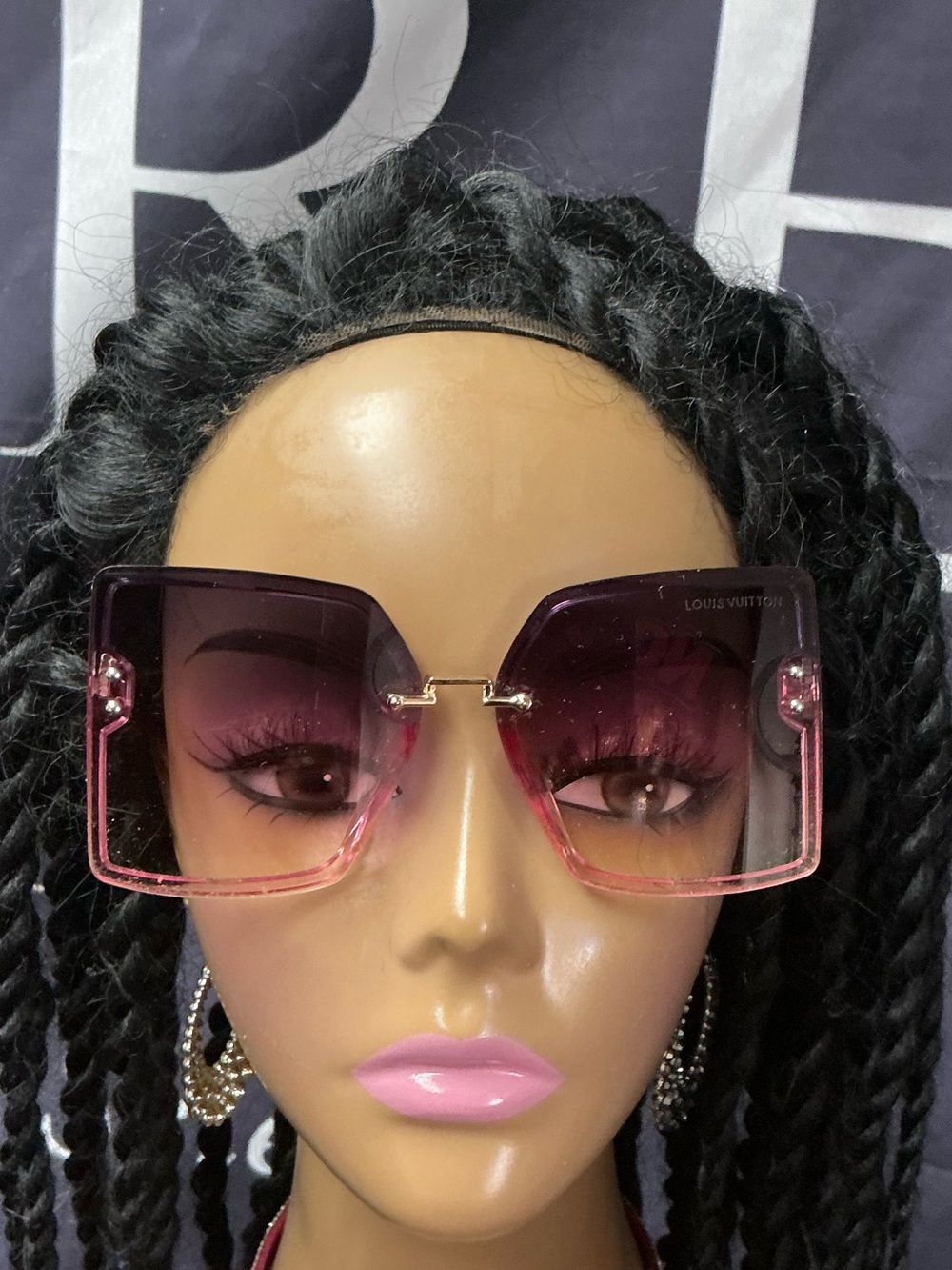 Louis Vuitton Purple to Pink Gradient Oversized Square Sunglasses - Picture 1 of 8